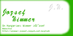 jozsef wimmer business card